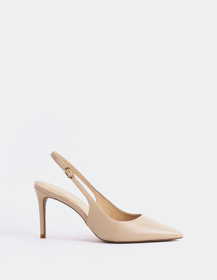 L'INTERVALLE Borage Women's High-Heel Slingbacks Nude Leather