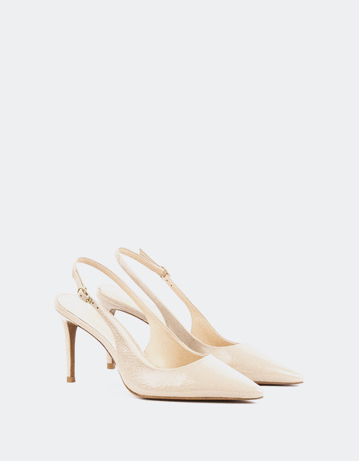 L'INTERVALLE Borage Women's High-Heel Slingbacks Nude Naplack