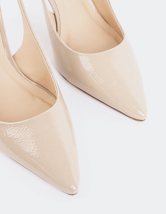 L'INTERVALLE Borage Women's High-Heel Slingbacks Nude Naplack