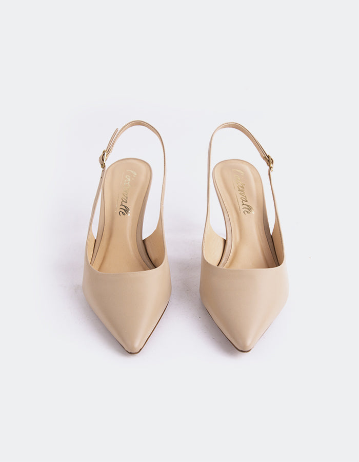 L'INTERVALLE Borage  Slingbacks ons hauts pour femme CuirNu

