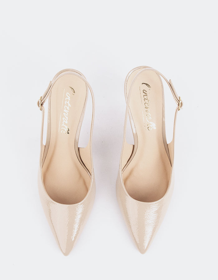 L'INTERVALLE Borage Women's High-Heel Slingbacks Nude Naplack