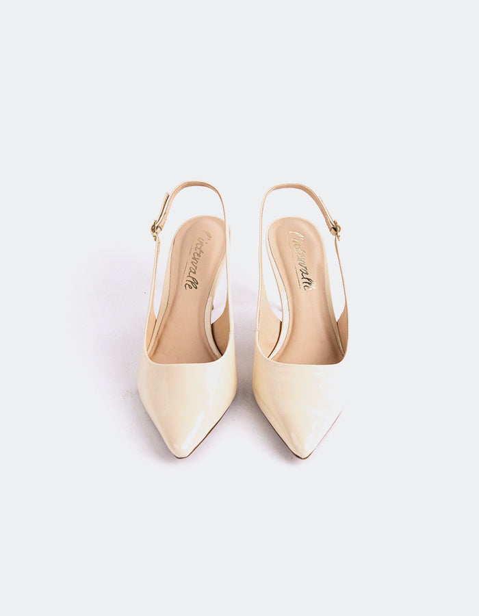 L'INTERVALLE Borage Women's High-Heel Slingbacks Nude Patent