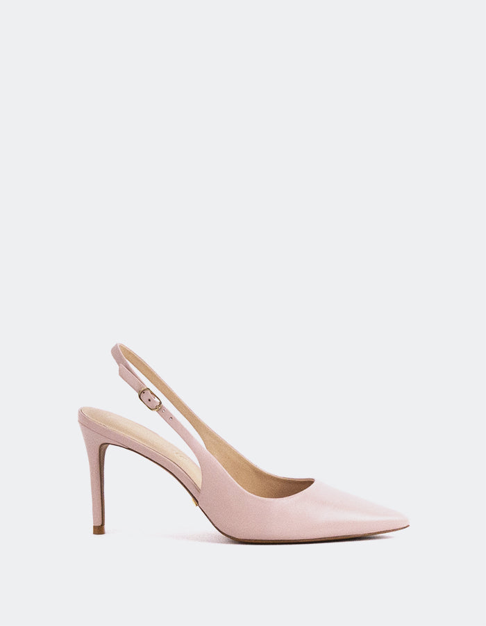 L'INTERVALLE Borage Women's High-Heel Slingbacks Pink Leather