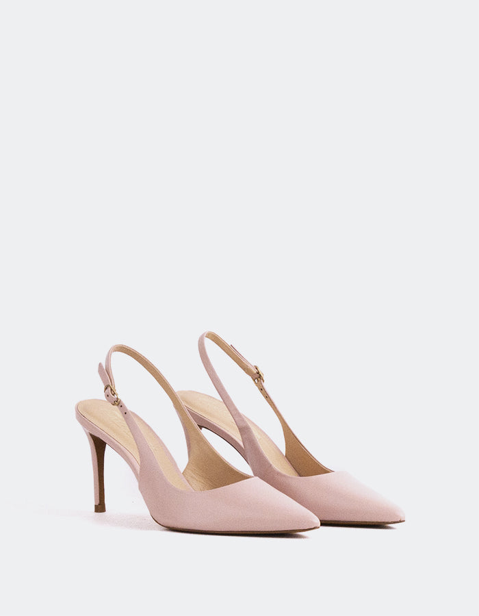 L'INTERVALLE Borage Women's High-Heel Slingbacks Pink Leather