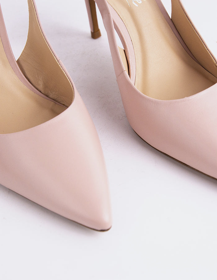 L'INTERVALLE Borage Slingbacks  à talons hauts pour femme CuirRose