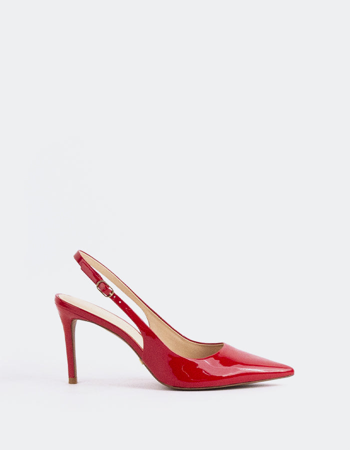 L'INTERVALLE Borage Women's High-Heel Slingbacks Red Patent