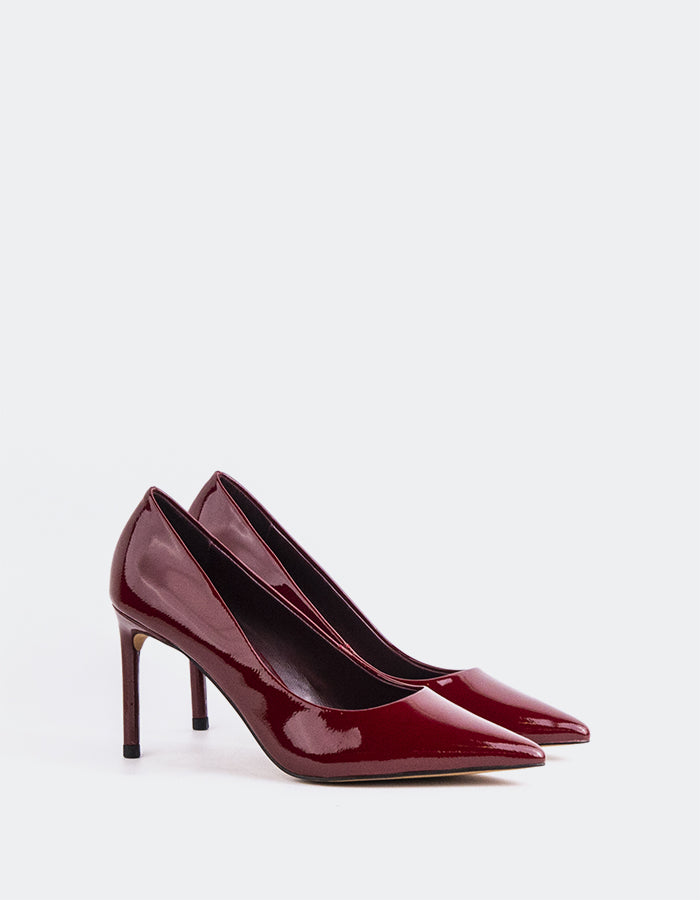 L'INTERVALLE Borealis Women's Shoe High Heel Pumps Burgundy Patent
