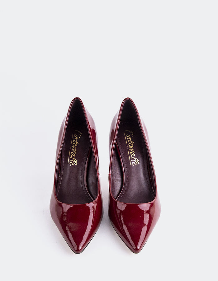 L'INTERVALLE Borealis Women's Shoe High Heel Pumps Burgundy Patent