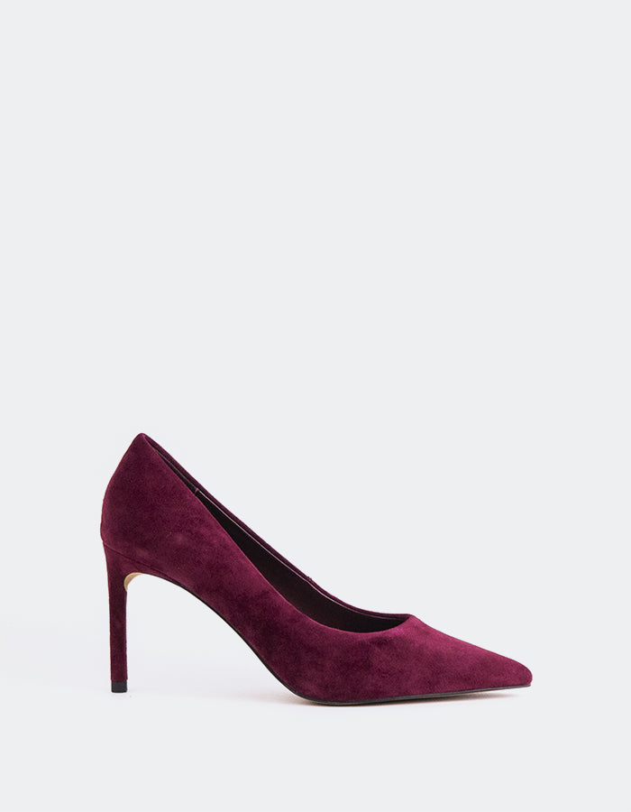 L'INTERVALLE Borealis Women's Shoe High Heel Pumps Burgundy Suede