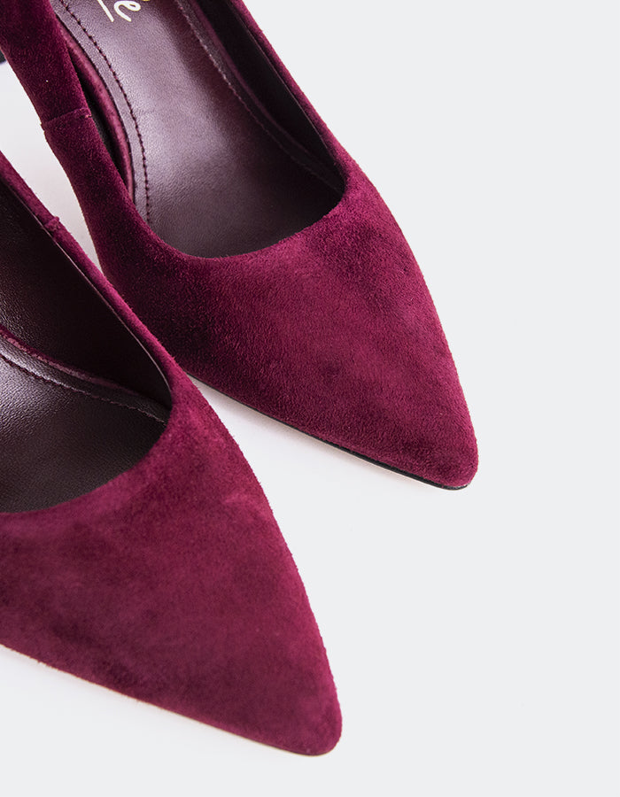 L'INTERVALLE Borealis Women's Shoe High Heel Pumps Burgundy Suede