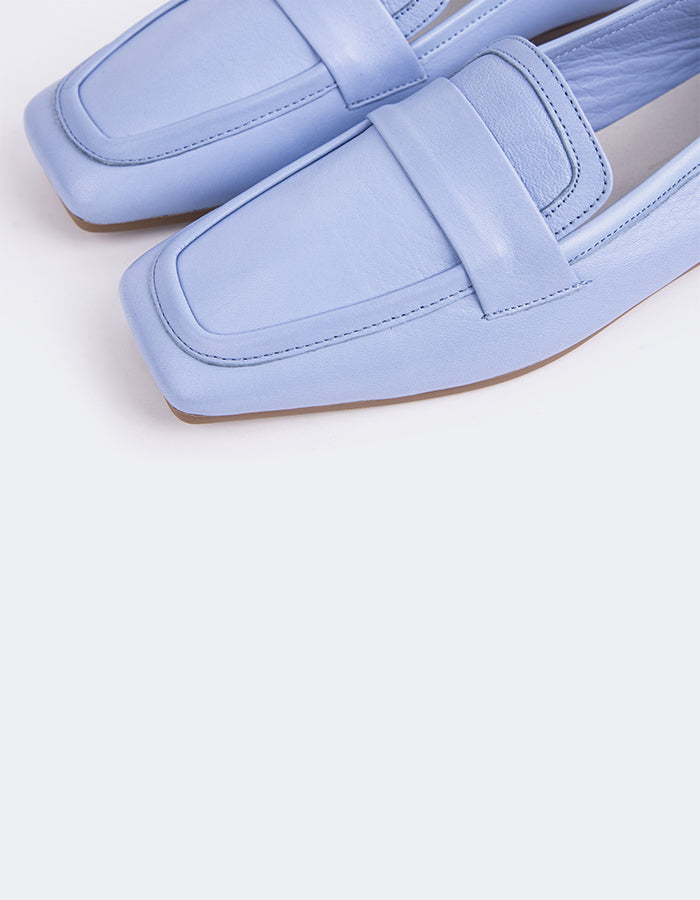  L'INTERVALLE Brescia Women's Loafer Shoe Blue Leather