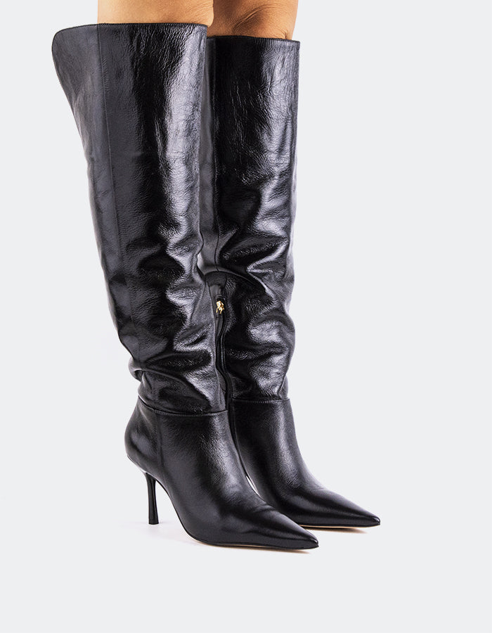 L'INTERVALLE Bryson Women's Tall Boot Noir Leather
