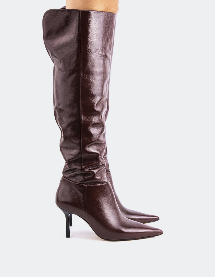 L'INTERVALLE Bryson Women's Tall Boot Brun Leather