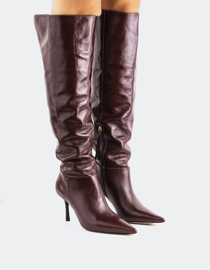 L'INTERVALLE Bryson Women's Tall Boot Brun Leather