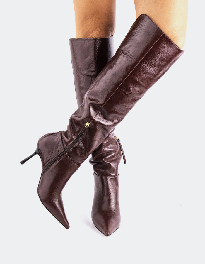 L'INTERVALLE Bryson Women's Tall Boot Brun Leather