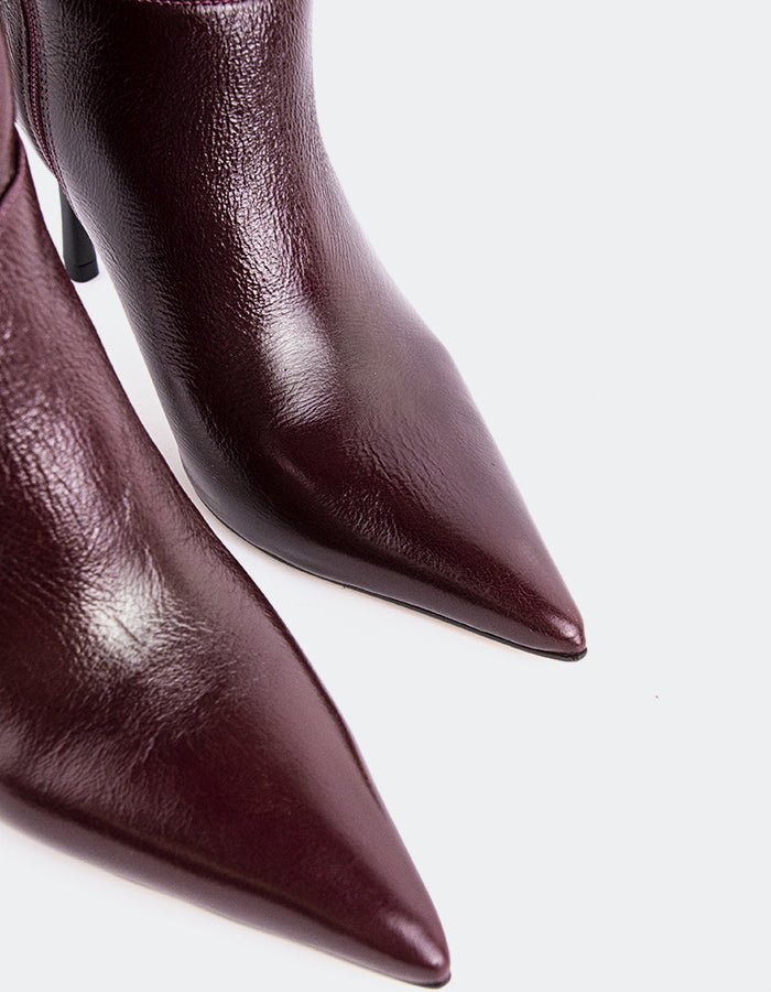L'INTERVALLE Bryson Women's Tall Boot Burgundy Leather