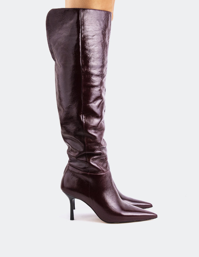 L'INTERVALLE Bryson Women's Tall Boot Burgundy Leather