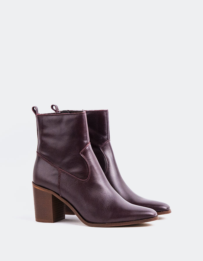 L'INTERVALLE Bottines pour femme Caleb Bordeaux
