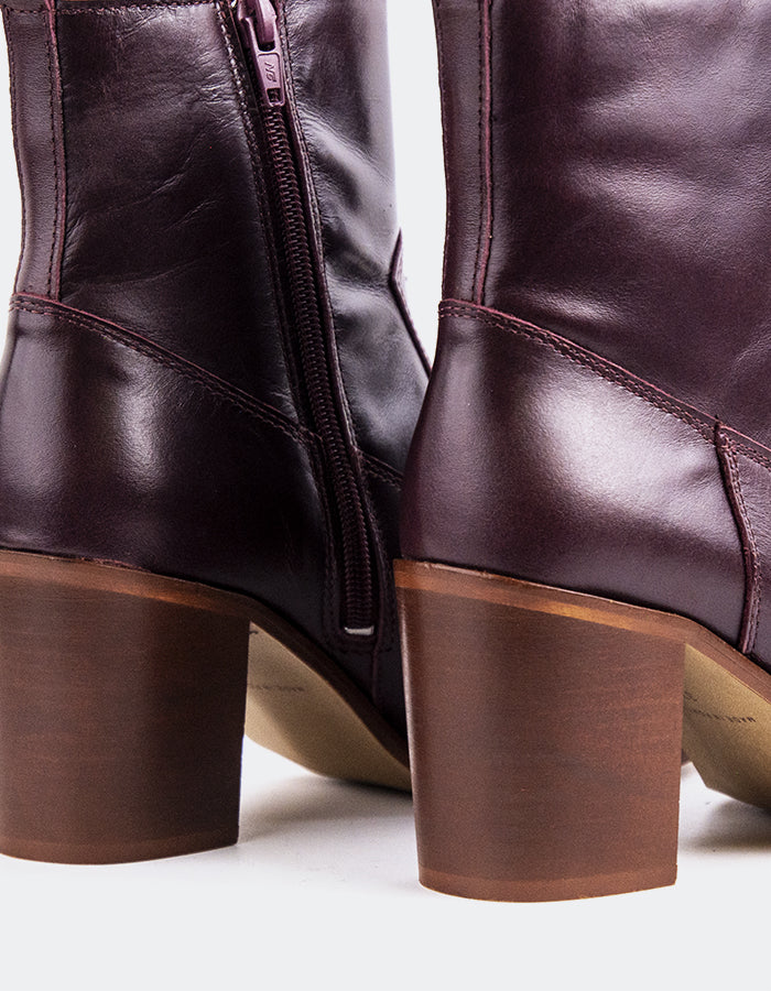 L'INTERVALLE Bottines pour femme Caleb Bordeaux
