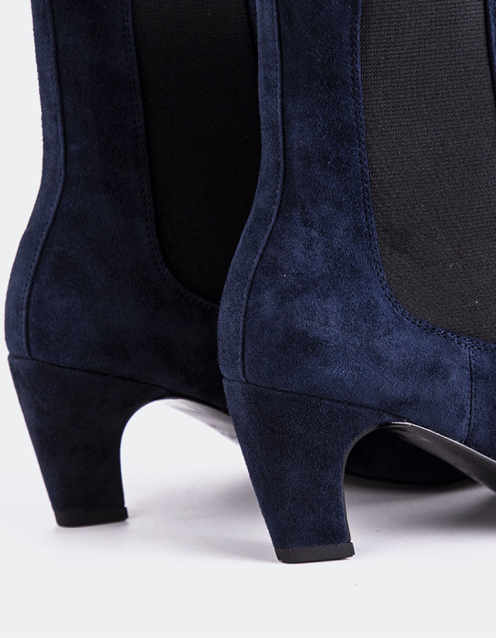 SHELLY SHEN Cartago Women's Ankle Boots Navy Suede