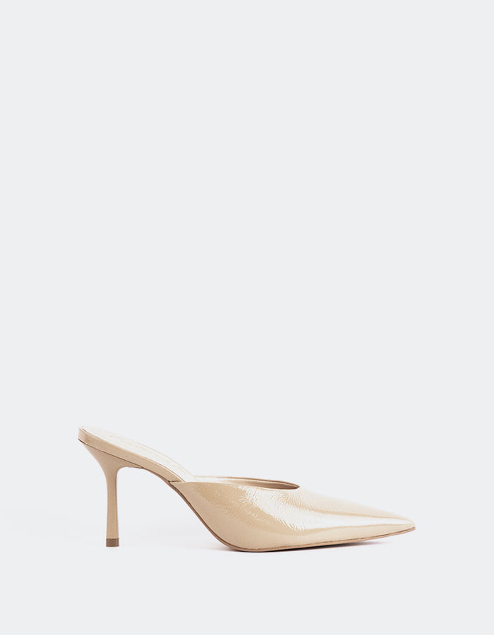 L'INTERVALLE Carys Chaussures mules à talon haut pour femmes Nu Naplack