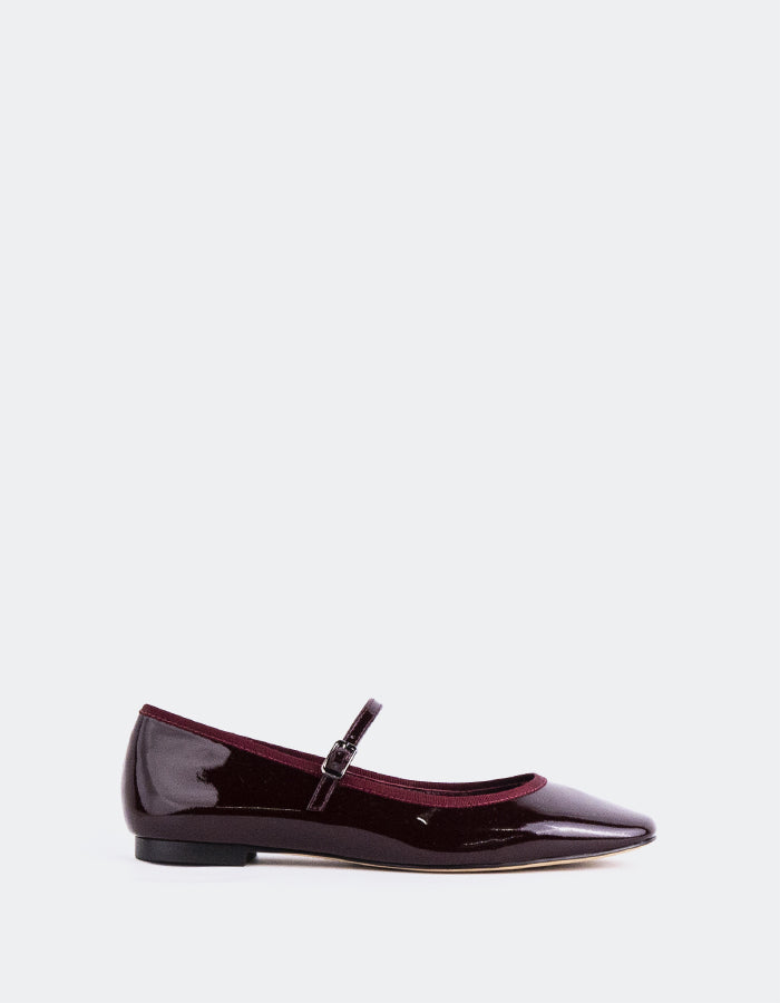 L'INTERVALLE Casilina Women's Mary Jane Flats Burgundy Patent