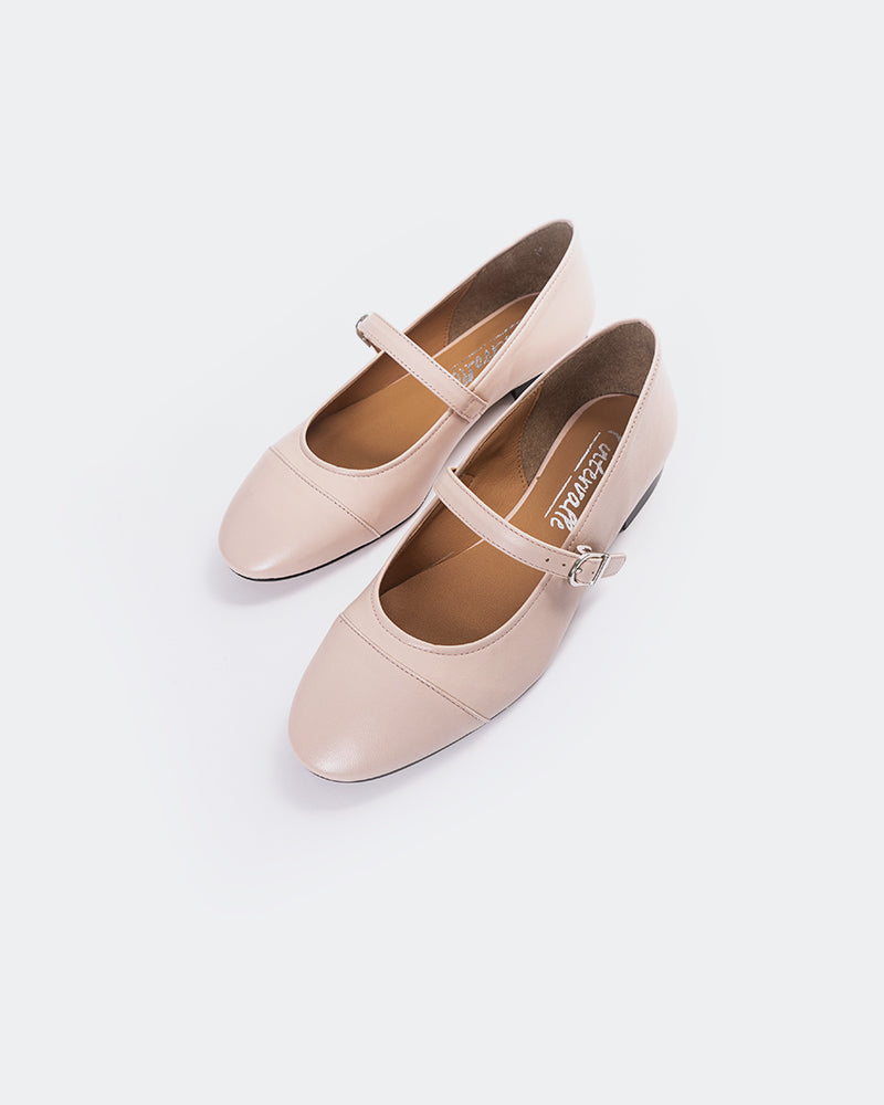 L'INTERVALLE Causeway Chaussures pour femmes Mary Jane Nu Cuir