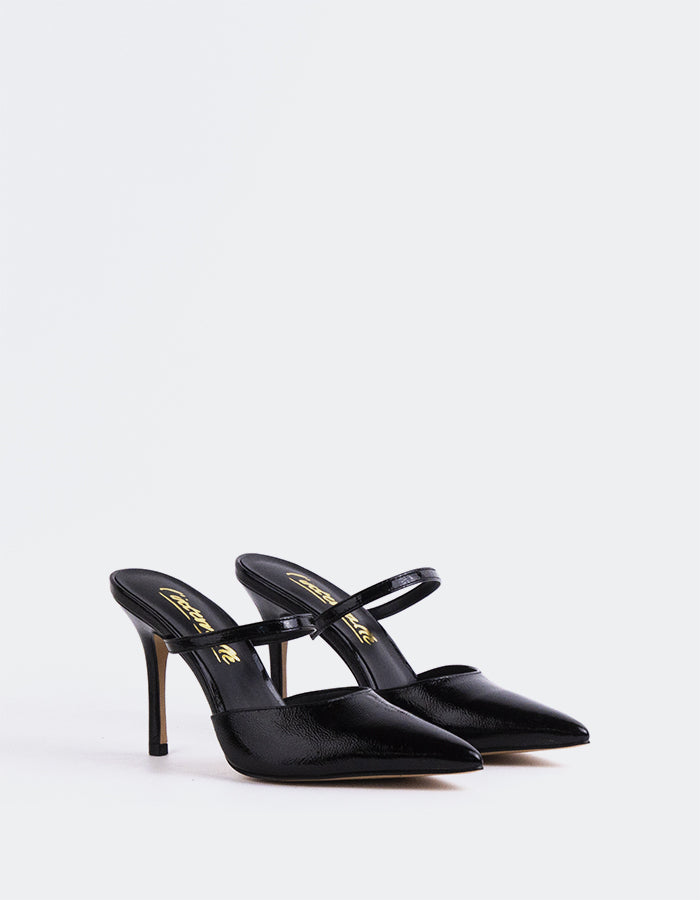 L'INTERVALLE Celandine Chaussures à talons hauts pour femmes Noir Naplack