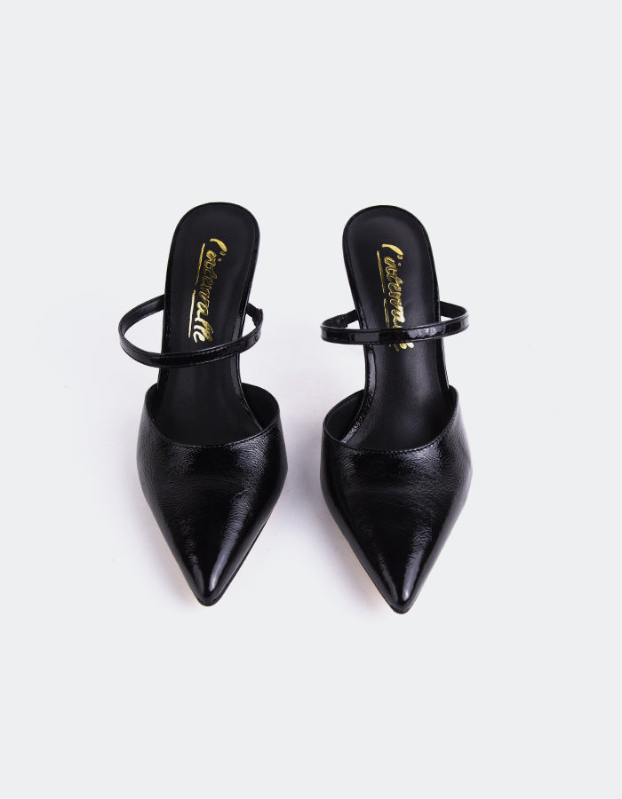 L'INTERVALLE Celandine Chaussures à talons hauts pour femmes Noir Naplack