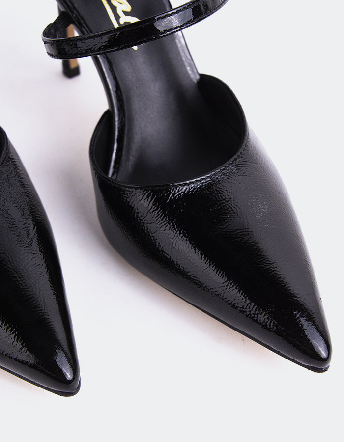 L'INTERVALLE Celandine Chaussures à talons hauts pour femmes Noir Naplack