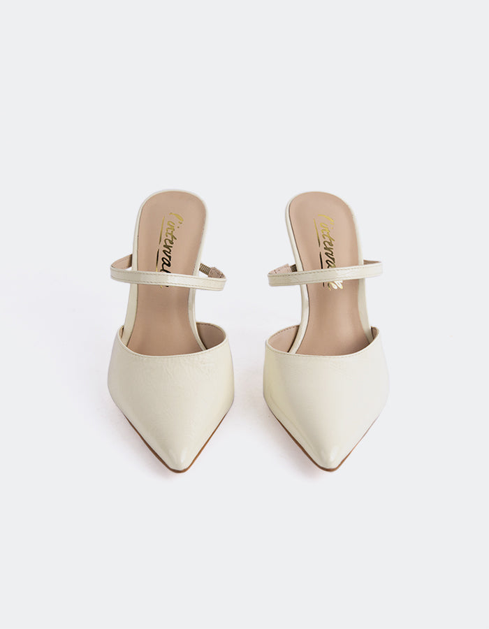 L'INTERVALLE Celandine Chaussures à talons hauts pour femmes Blanc Cassé Naplack