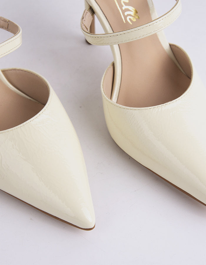 L'INTERVALLE Celandine Chaussures à talons hauts pour femmes Blanc Cassé Naplack