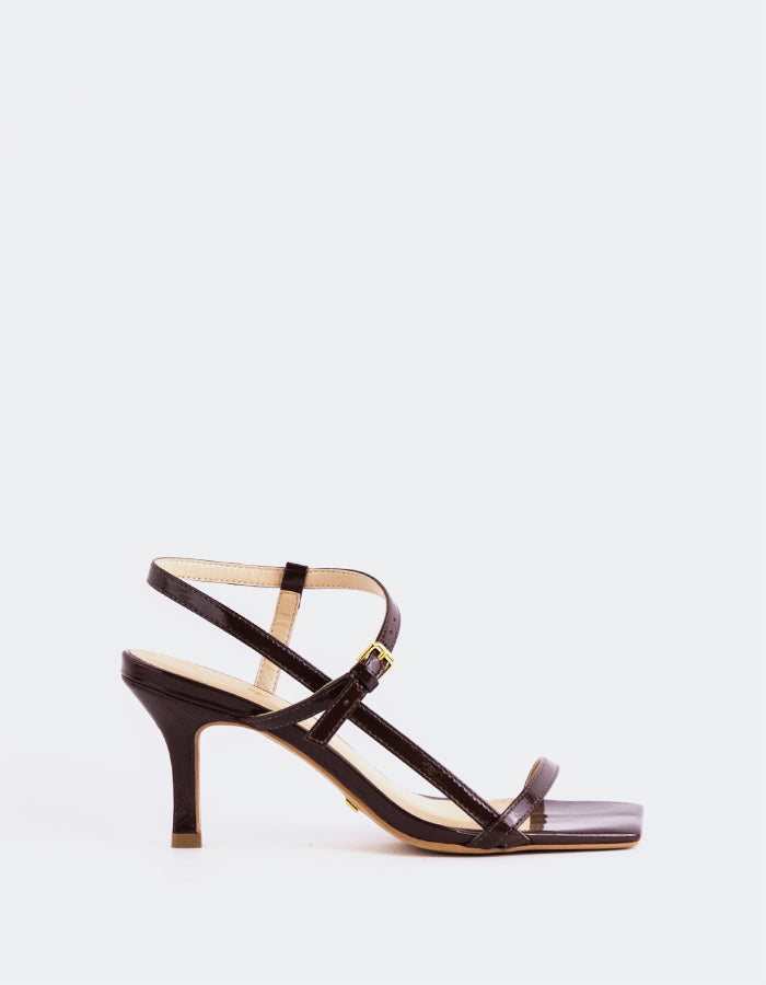 L'INTERVALLE Charmy Sandales à boucle pour femmes Brun Naplack