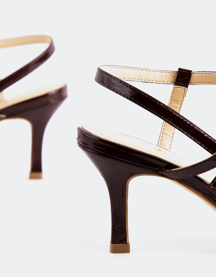 L'INTERVALLE Charmy Sandales à boucle pour femmes Brun Naplack