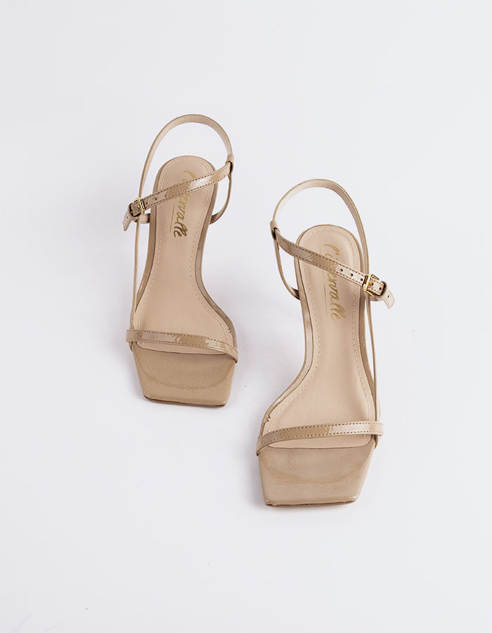 L'INTERVALLE Charmy Sandales à boucle pour femmes Nu Naplack

