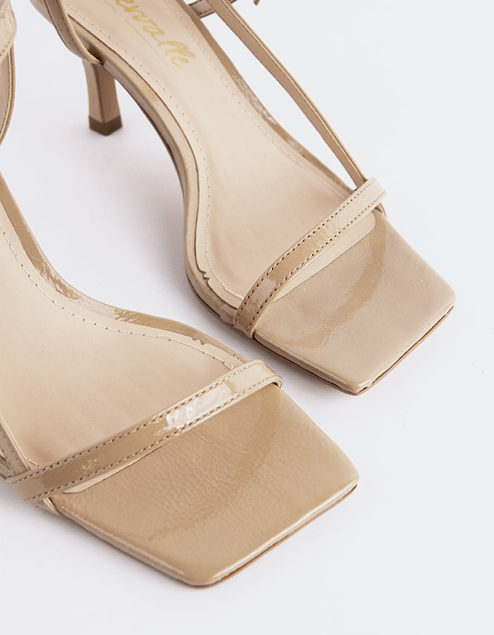 L'INTERVALLE Charmy Sandales à boucle pour femmes Nu Naplack

