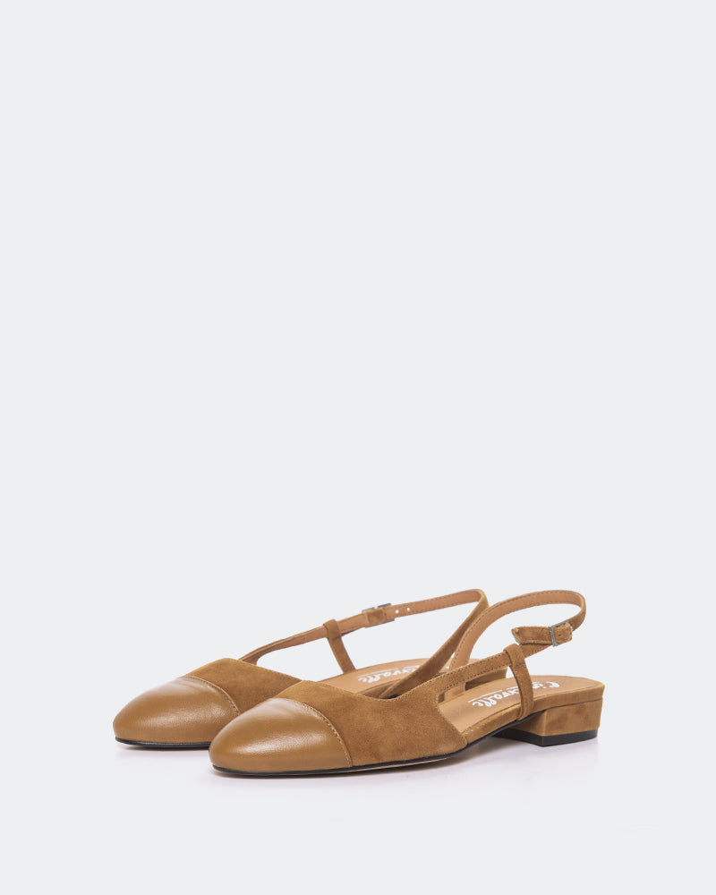 L'Intervalle Uda Women's Slingback Tan Suede Leather