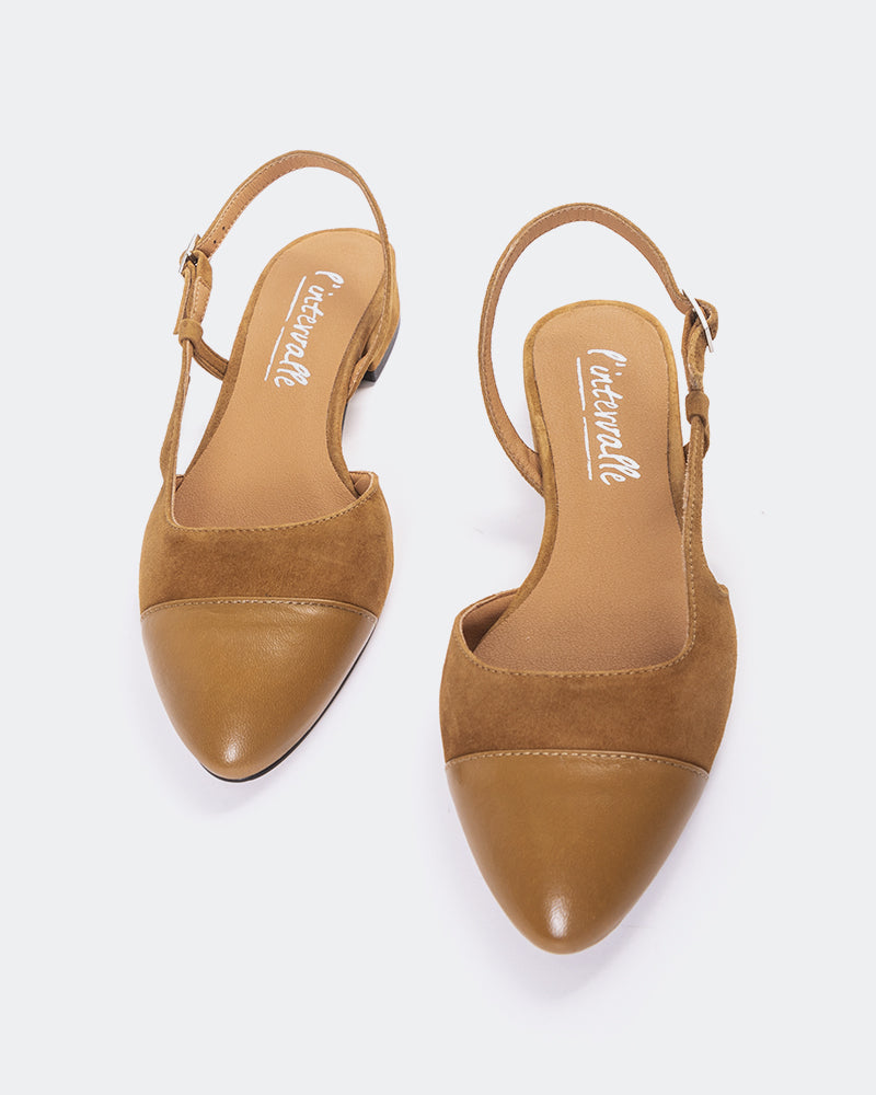 L'Intervalle Uda Women's Slingback Tan Suede Leather