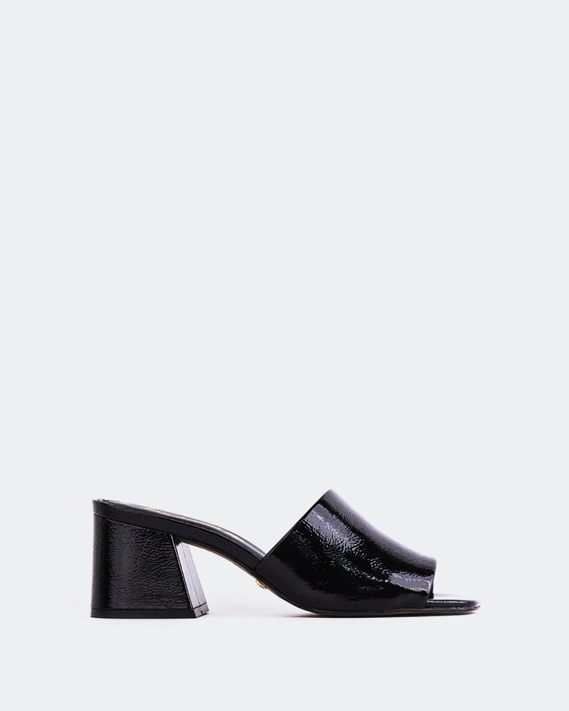 L'INTERVALLE Clarabelle Women's Shoe Mule Sandal Black Naplack