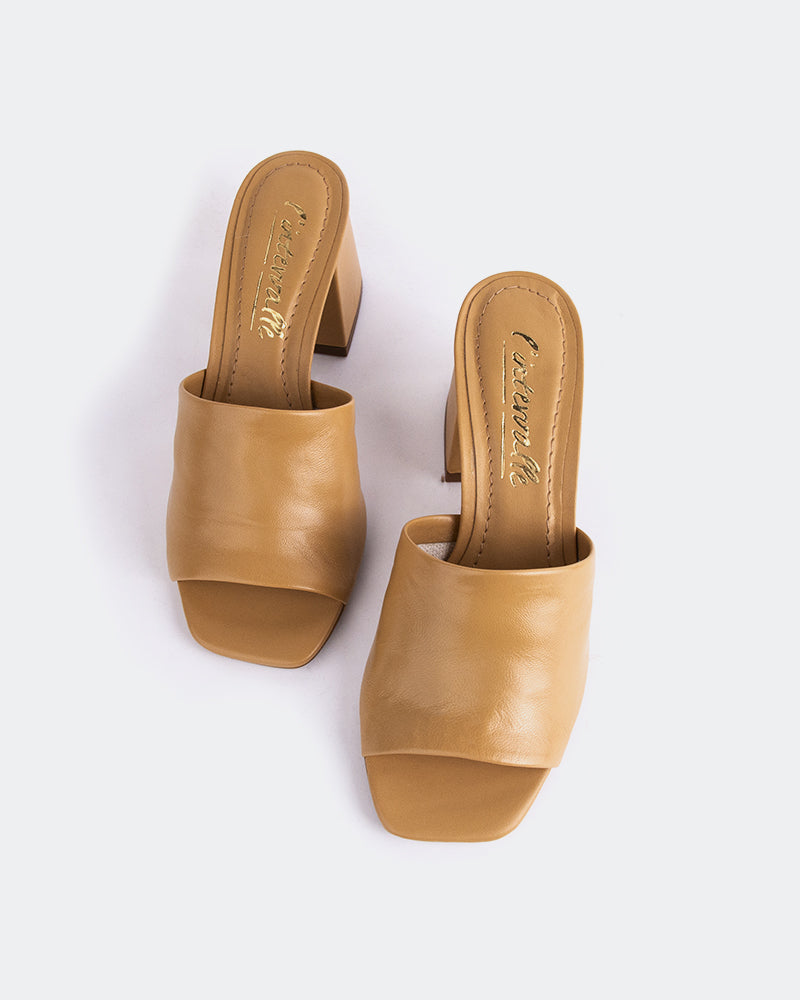L'INTERVALLE Clarabelle Women's Shoe Mule Sandal Camel Leather