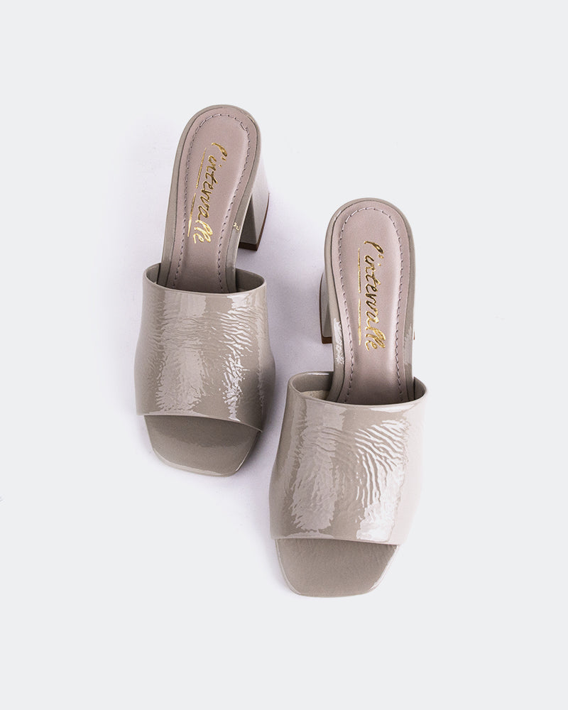 L'INTERVALLE Clarabelle Women's Shoe Mule Sandal Grey Naplack