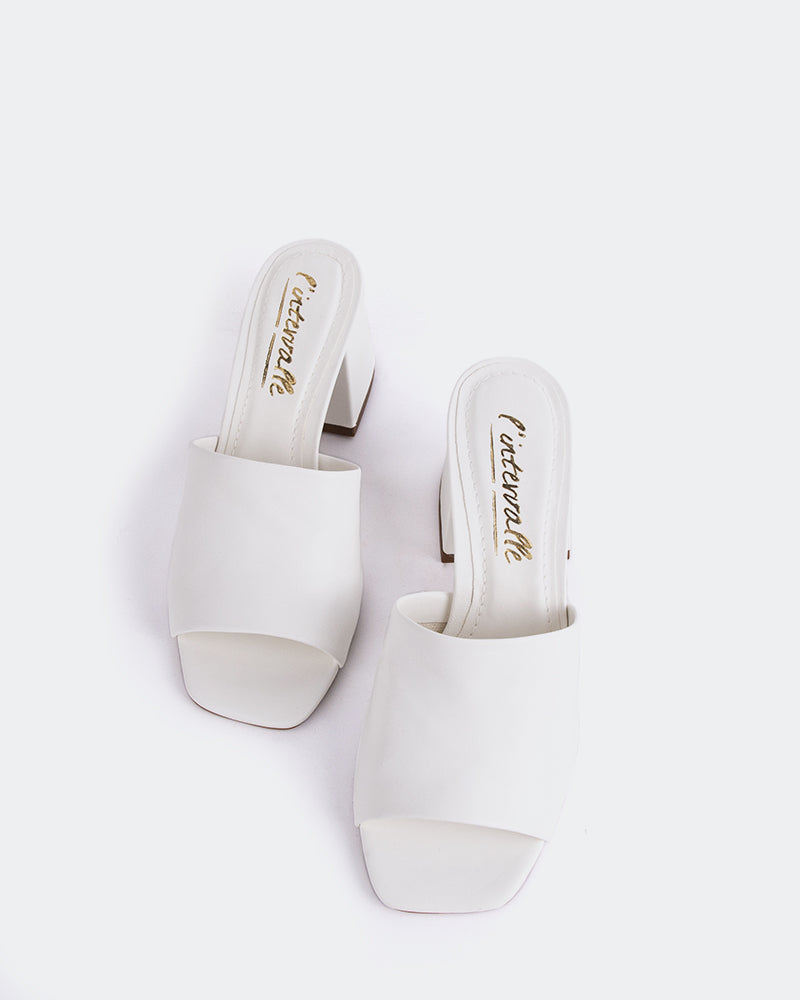 Clarabelle White Leather