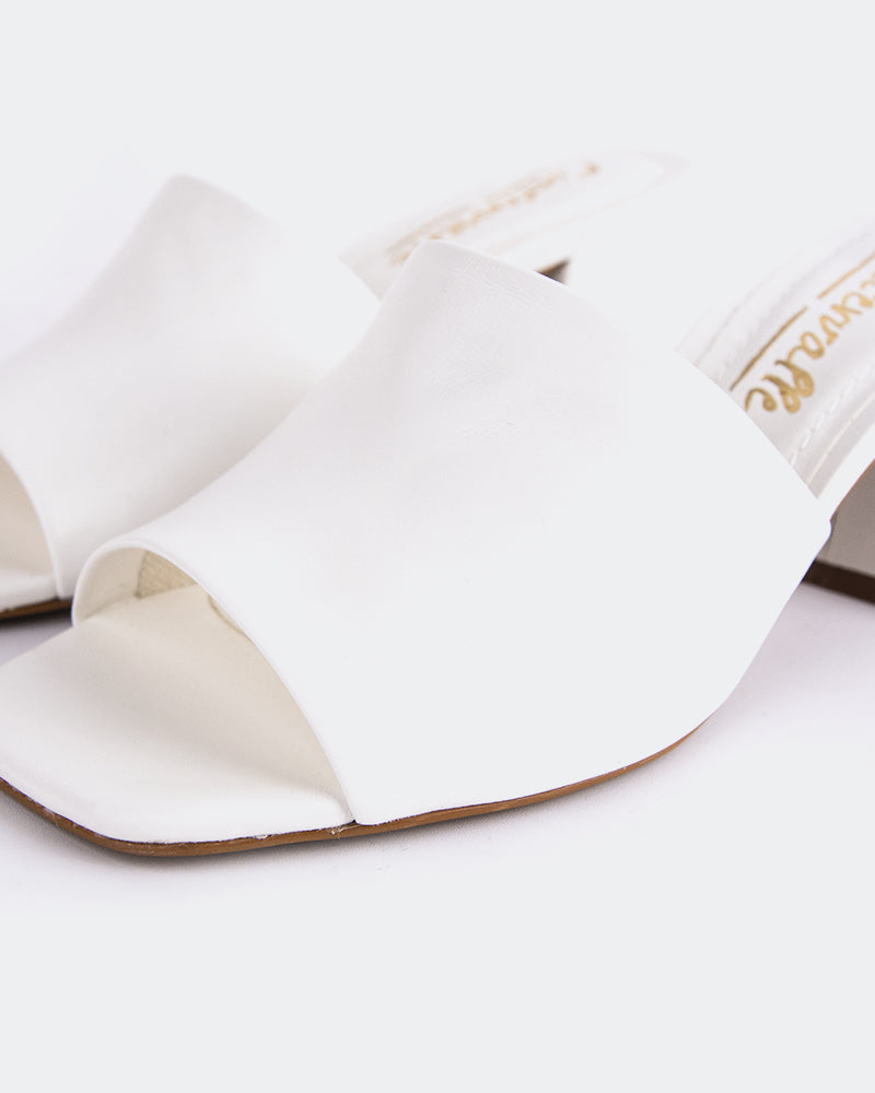 Clarabelle White Leather