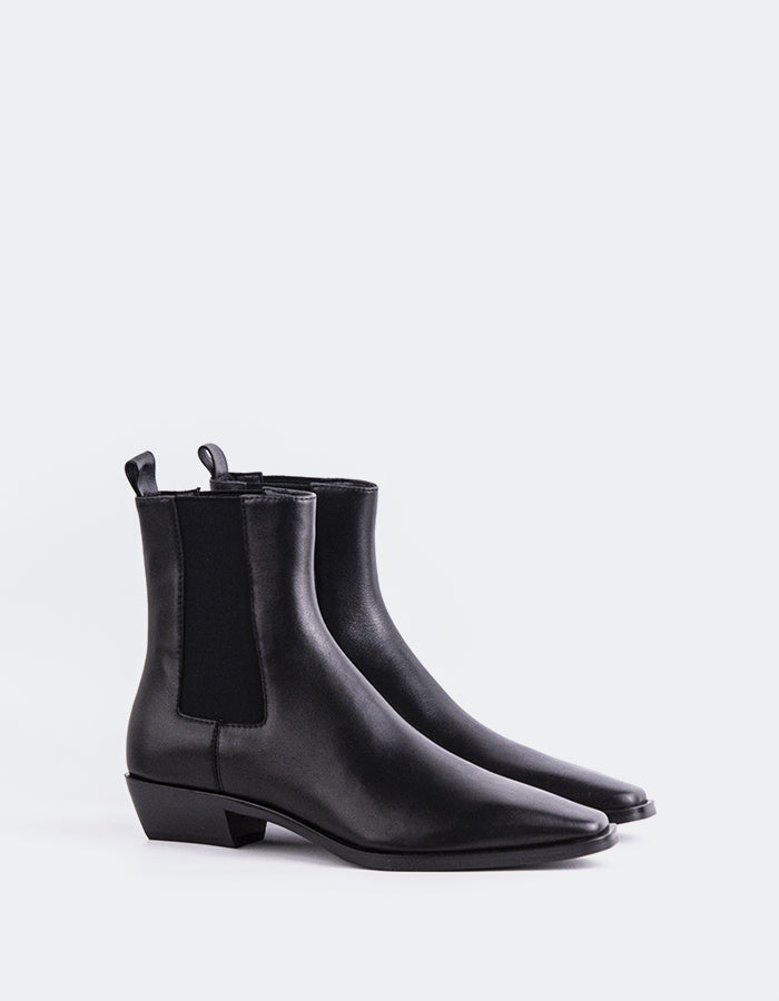 L'INTERVALLE Cygnus Bottines Chelsea pour femme Noir