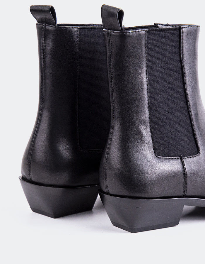L'INTERVALLE Cygnus Bottines Chelsea pour femme Noir