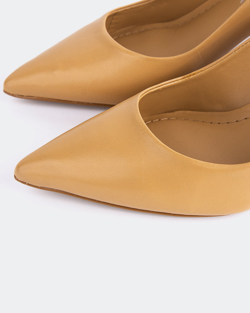L'INTERVALLE Dalida Women's Shoe Slingback Camel Leather