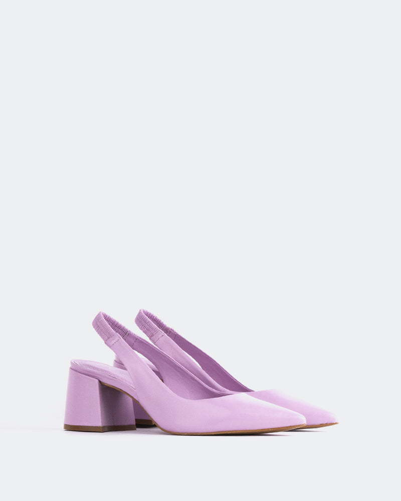 L'INTERVALLE Dalida Women's Shoe Slingback Lilac Leather