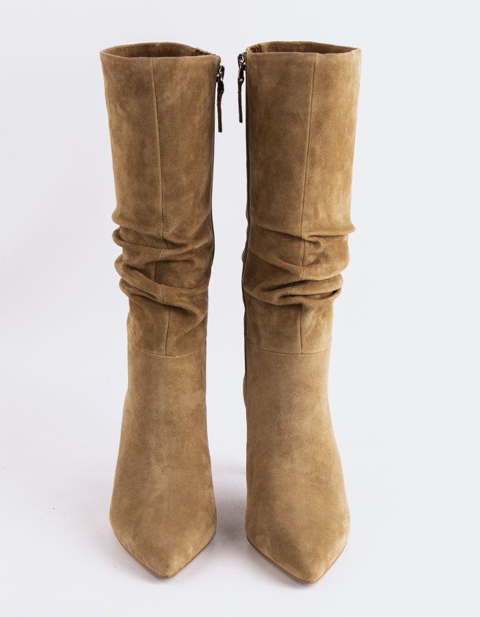 L'INTERVALLE Davila Bottes moyennes pour femmes Amande Suède