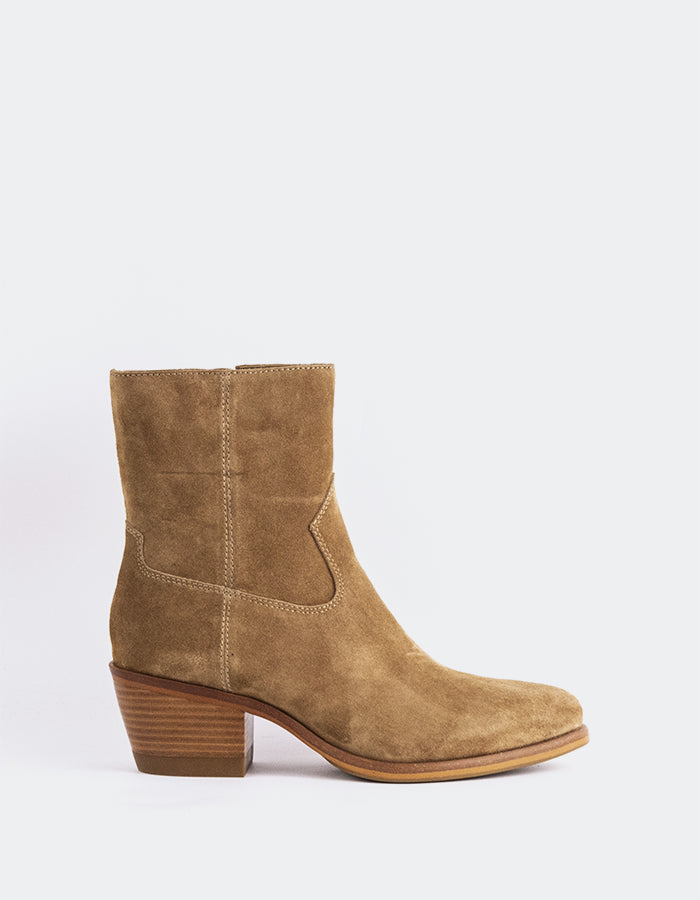SHELLY SHEN Bottines western pour femmes Deimos Amande Suède