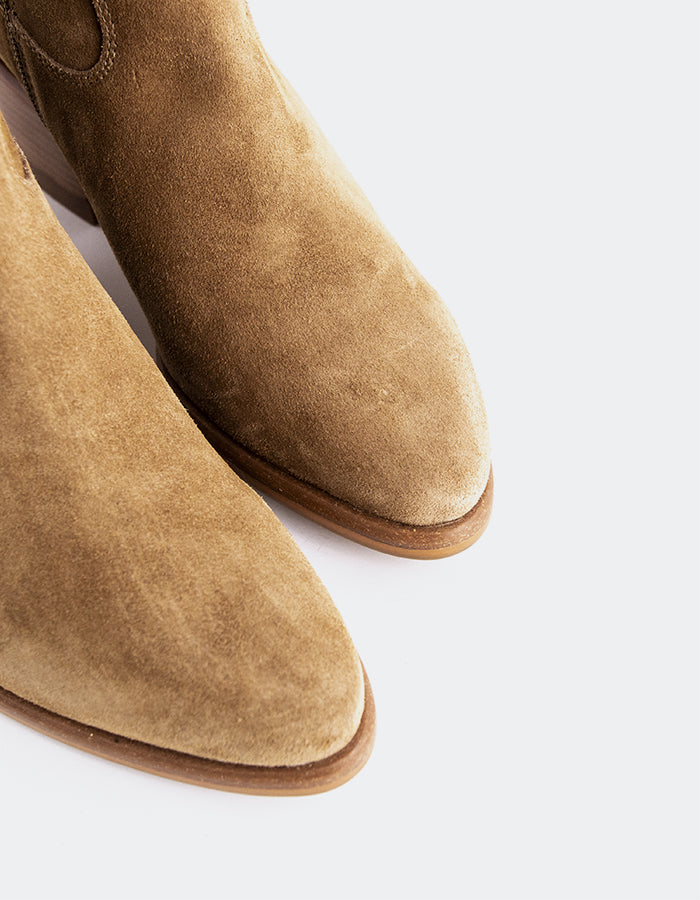 SHELLY SHEN Bottines western pour femmes Deimos Amande Suède